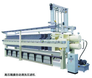 High pressure membrane automatic cleaning filter press
