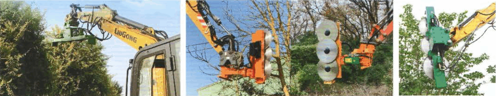 DISC HEDGE TRIMMER APPLICATION,excavator,Qingdao Britop