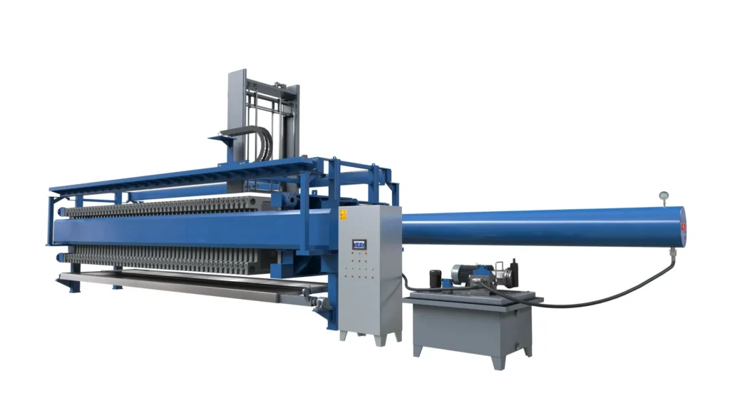 Quick-operating-Filter-Press-with-Cloth-Wash-Machine
